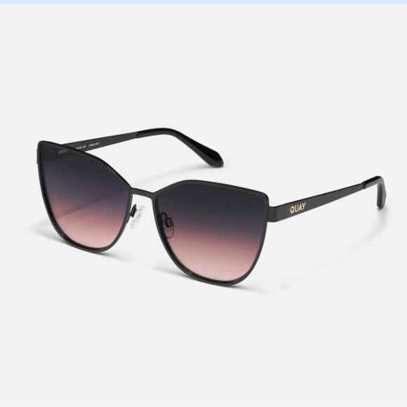 Quay Australia Accessories - Quay Australia I Pursuit Black Frame with Pink Gradient Lenses Sunglasses